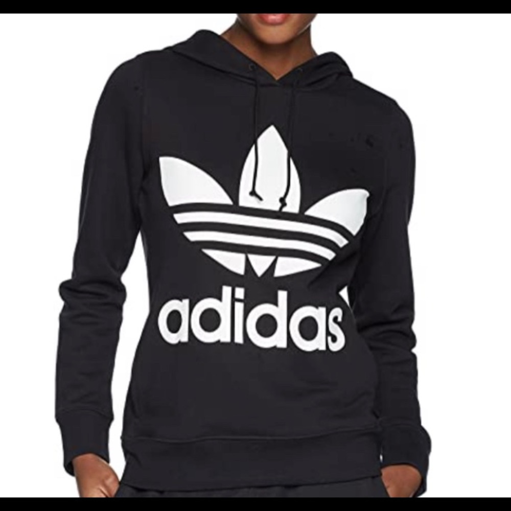 Black adidas hoodie.